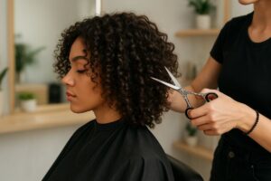 Coupe curly hair