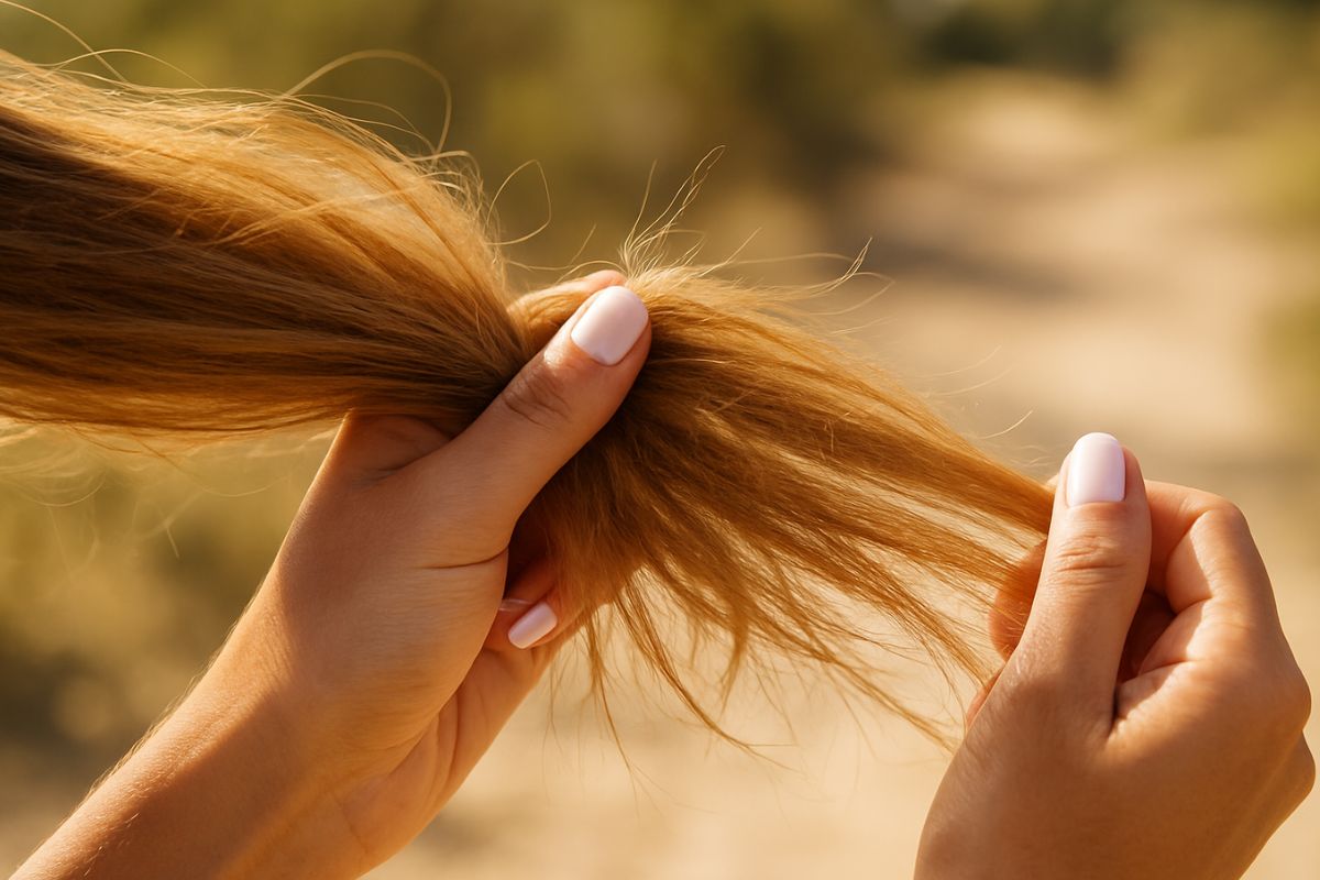 cheveux pointes seches