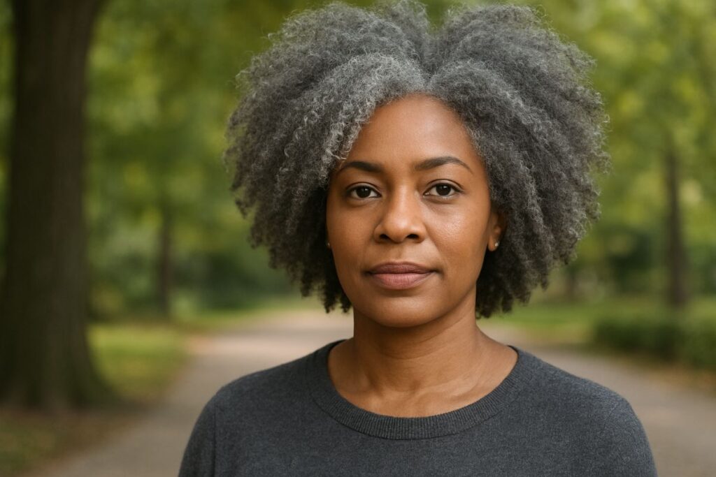 la coloration grise sur cheveux afros