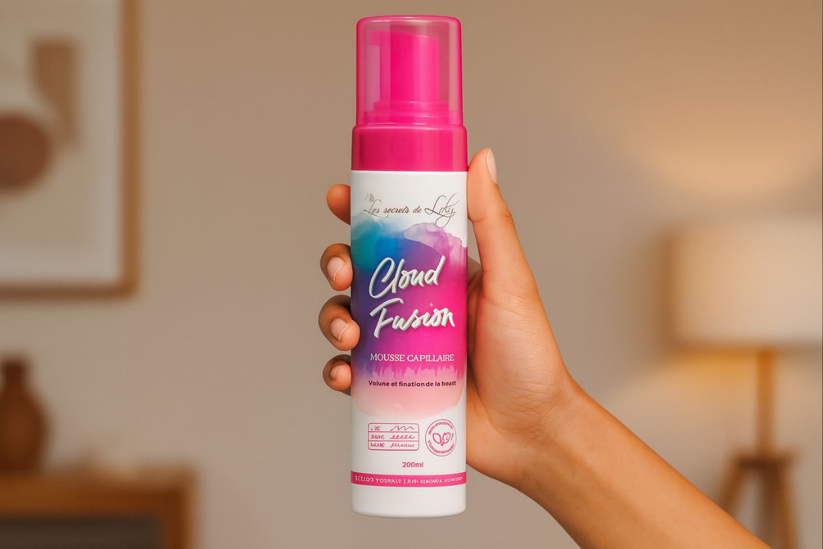 Mousse cheveux bouclés
