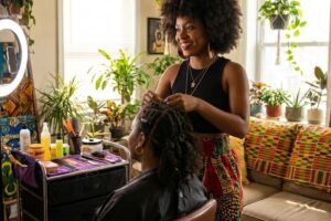 Coiffure afro à domicile